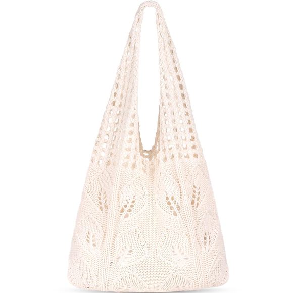 Crochet Bags, Beach Mesh Tote Bag Shoulder Shoing Handbag Casual :) - Picture 1 of 7